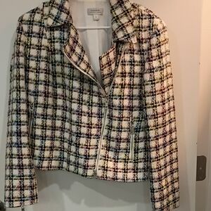 Tahari Arthur S. Levine Women's Colorful Plaid Blazer